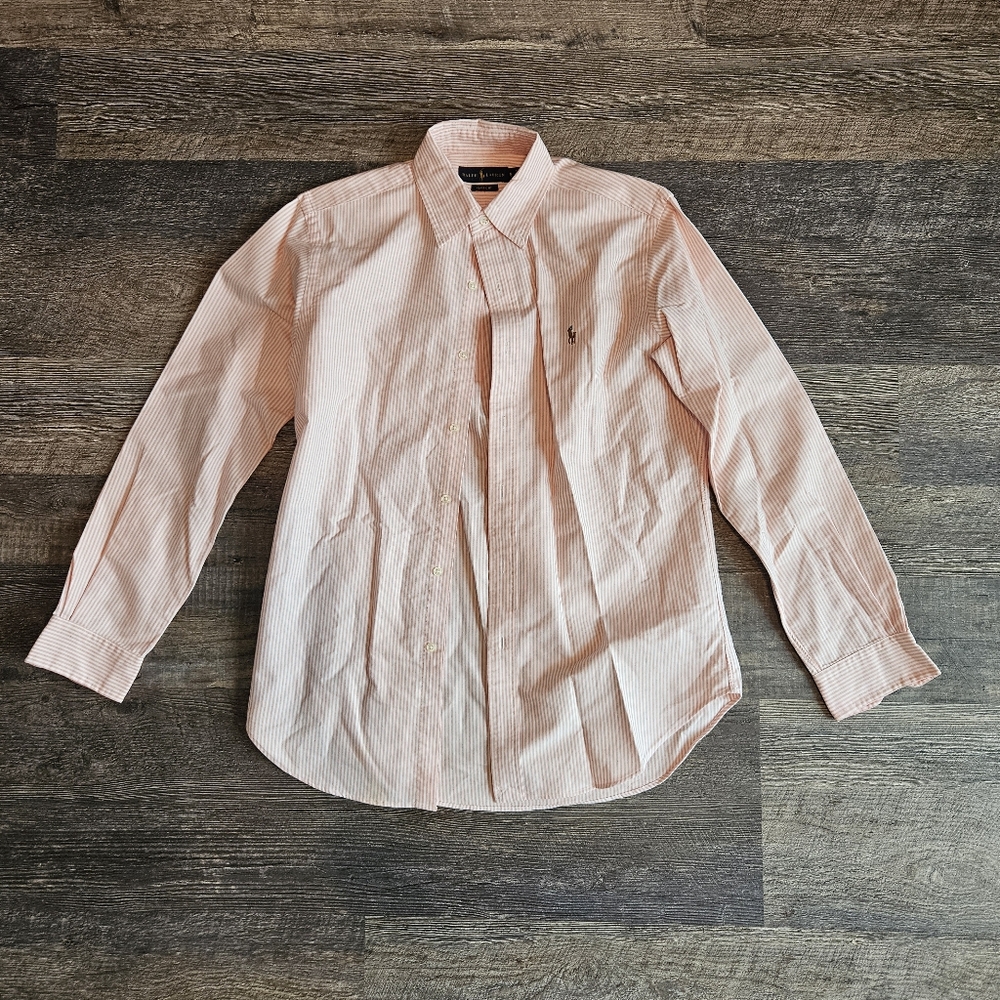 Ralph Lauren Pink Striped Dress Shirt